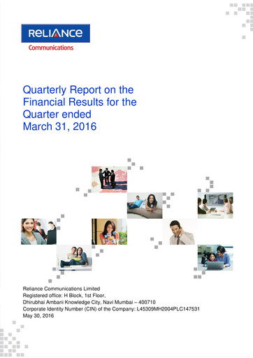 Thumbnail Reliance Communications
 Quarterly Report 2016-q4