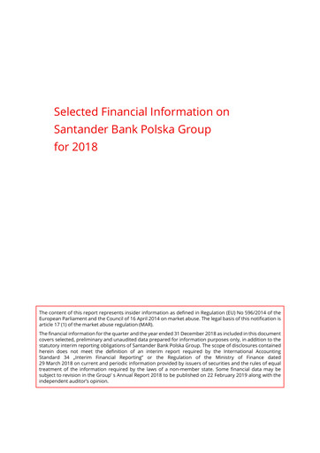 Thumbnail Santander Polska Financial Statement 2018