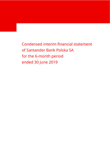 Thumbnail Santander Polska Financial Statement 2019-h1