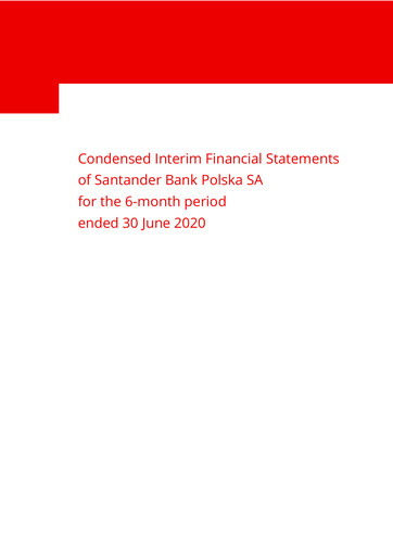Thumbnail Santander Polska Financial Statement 2020-h1