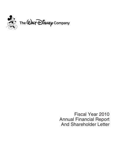Thumbnail Walt Disney Annual Report 2010