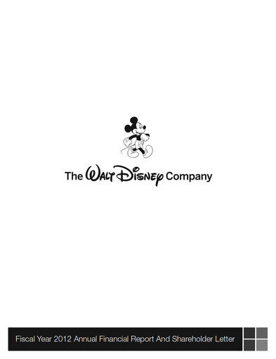 Thumbnail Walt Disney Annual Report 2012
