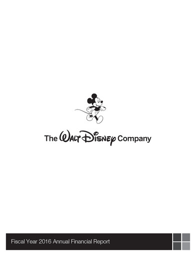 Thumbnail Walt Disney Annual Report 2016