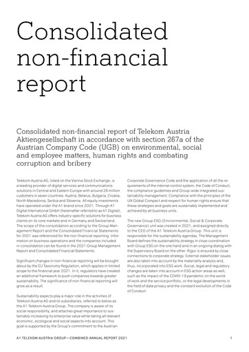 Thumbnail A1 Telekom Austria ESG Report 2021