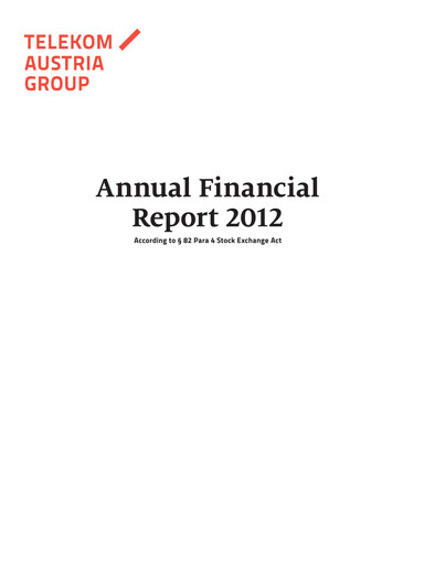 Thumbnail A1 Telekom Austria Financial Statement 2012