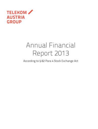 Thumbnail A1 Telekom Austria Financial Statement 2013