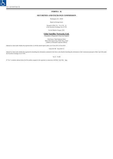 Thumbnail Gilat Satellite Networks Quarterly Report 2021-q2