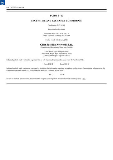 Thumbnail Gilat Satellite Networks Quarterly Report 2021-q4