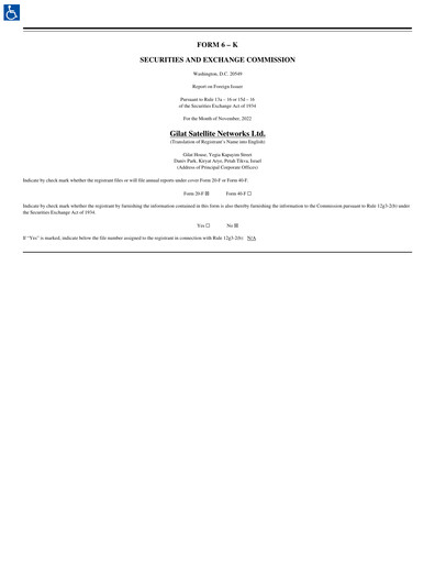Thumbnail Gilat Satellite Networks Quarterly Report 2022-q3