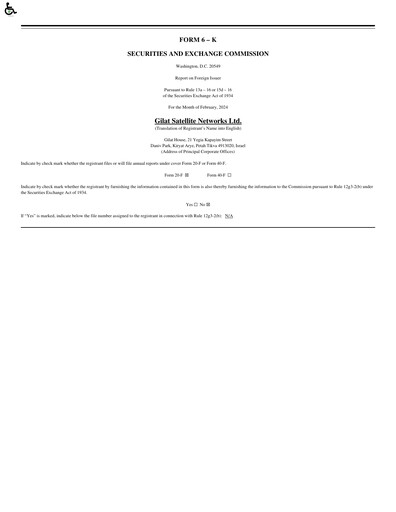 Thumbnail Gilat Satellite Networks Quarterly Report 2023-q4