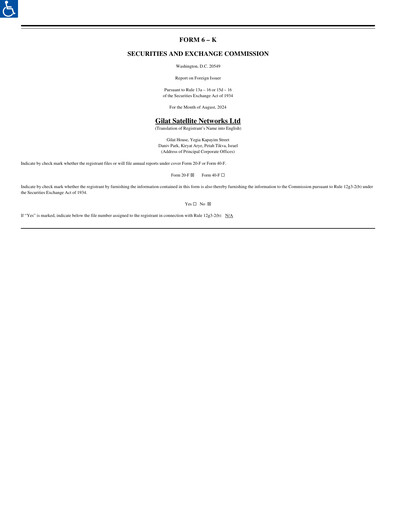 Thumbnail Gilat Satellite Networks Quarterly Report 2024-q2