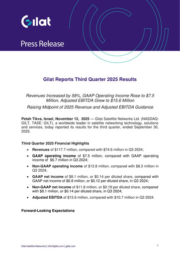 Thumbnail Gilat Satellite Networks Quarterly Report 2025-q3