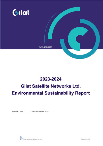 Thumbnail Gilat Satellite Networks Sustainability Report 2023-2024
