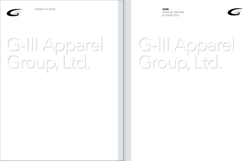 Thumbnail G-III Apparel Group Annual Report 2008
