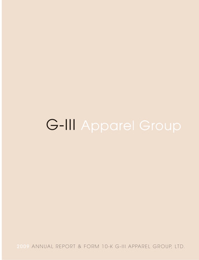 Thumbnail G-III Apparel Group Annual Report 2009