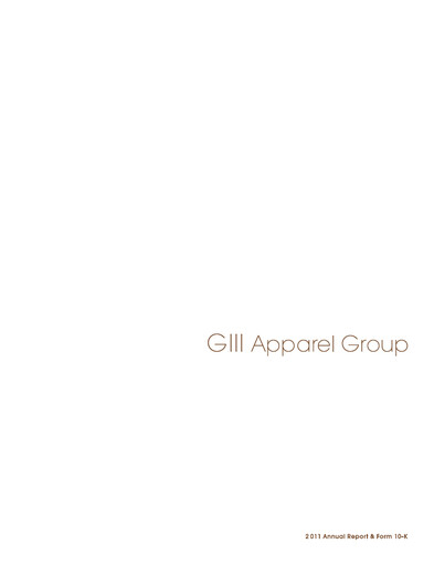 Thumbnail G-III Apparel Group Annual Report 2011