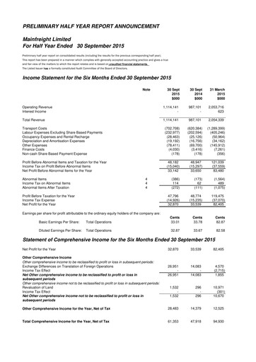 Thumbnail Mainfreight Financial Statement 2015-h1