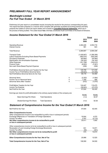 Thumbnail Mainfreight Financial Statement fy2016