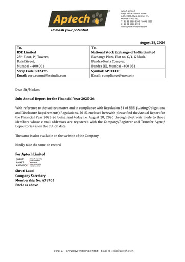 Thumbnail Aptech Annual Report 2025-2026