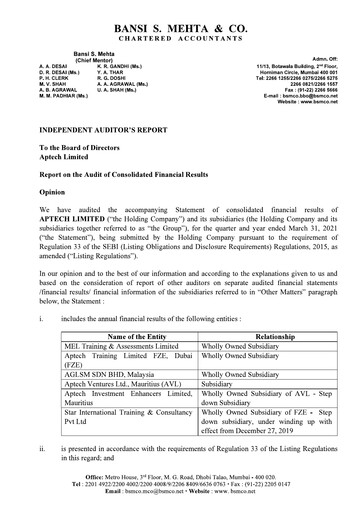 Thumbnail Aptech Quarterly Report 2020-q4