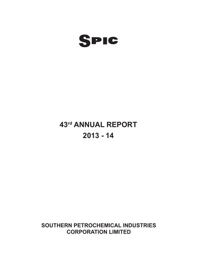 Miniature Southern Petrochemical Industries Corp Rapport annuel 2013-2014
