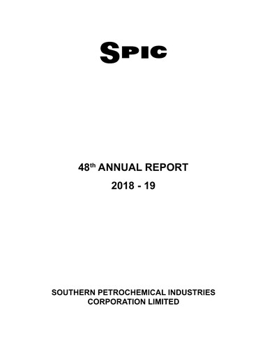 Miniature Southern Petrochemical Industries Corp Rapport annuel 2018-2019