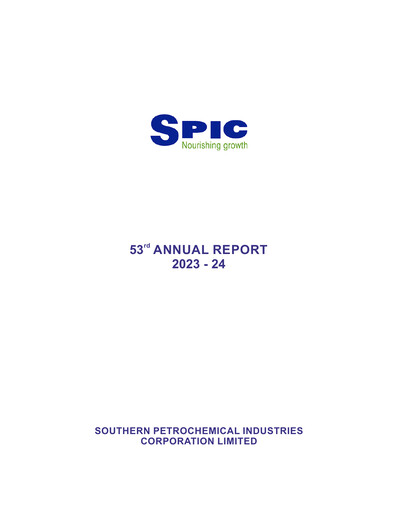 Miniature Southern Petrochemical Industries Corp Rapport annuel 2023-2024