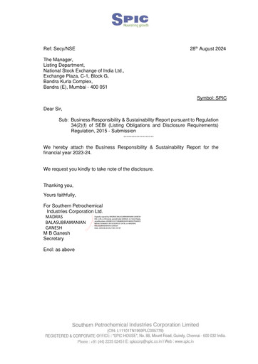 Thumbnail Southern Petrochemical Industries Corp ESG Report 2023-2024