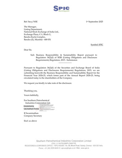 Thumbnail Southern Petrochemical Industries Corp ESG Report 2024-2025