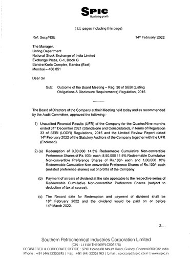 Thumbnail Southern Petrochemical Industries Corp Quarterly Report 2021-q3