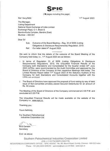 Thumbnail Southern Petrochemical Industries Corp Quarterly Report 2023-q1