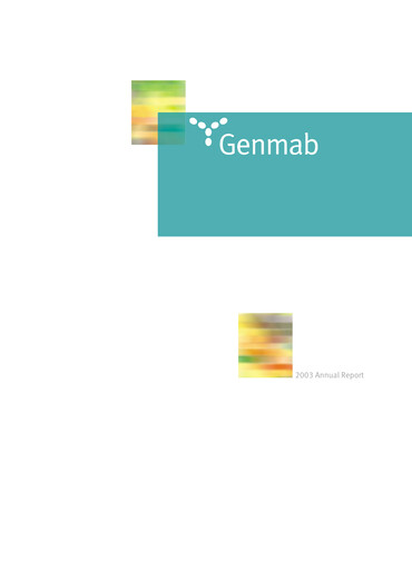 Thumbnail Genmab Annual Report 2003