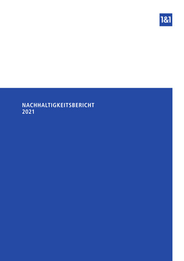 Thumbnail 1&1
 Sustainability Report 2021
