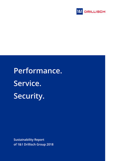 Thumbnail 1&1
 Sustainability Report 2018