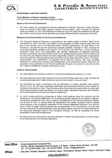 Thumbnail Navkar Corp
 Annual Report 2015-2016