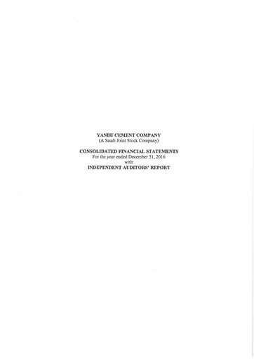 Thumbnail Yanbu Cement Company Financial Statement 2016