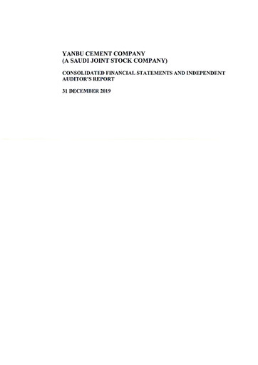 Thumbnail Yanbu Cement Company Financial Statement 2019