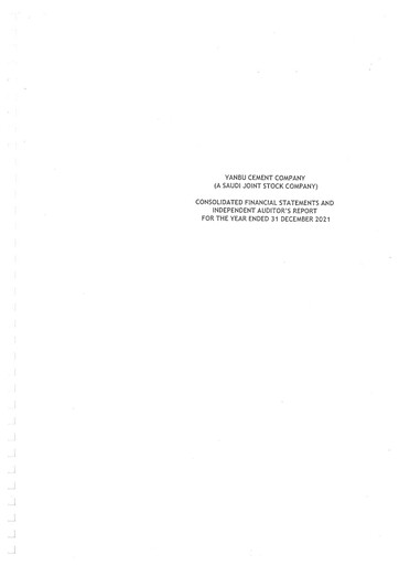 Thumbnail Yanbu Cement Company Financial Statement 2021