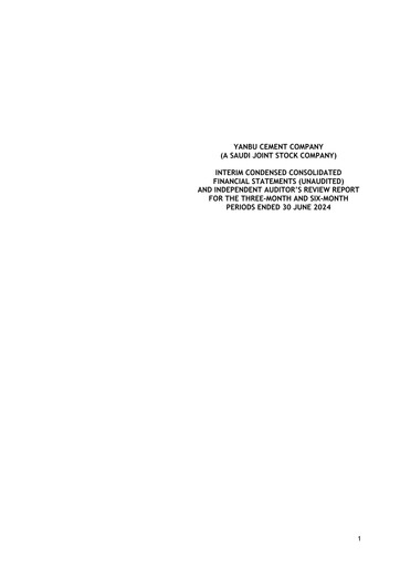 Thumbnail Yanbu Cement Company Quarterly Report 2024-q2