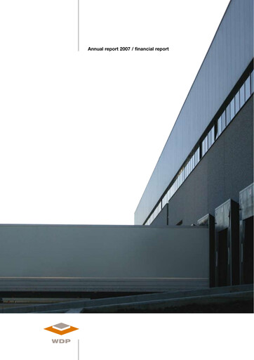 Thumbnail Warehouses De Pauw Annual Report 2007