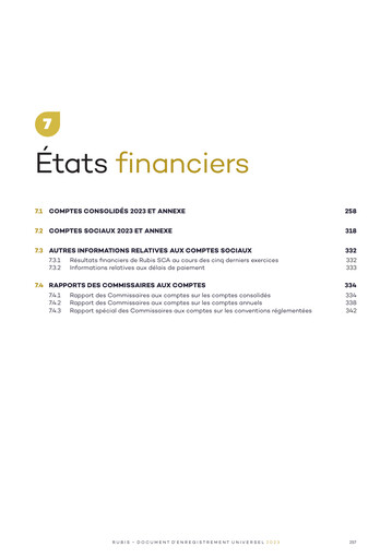 Thumbnail Rubis Financial Statement 2023