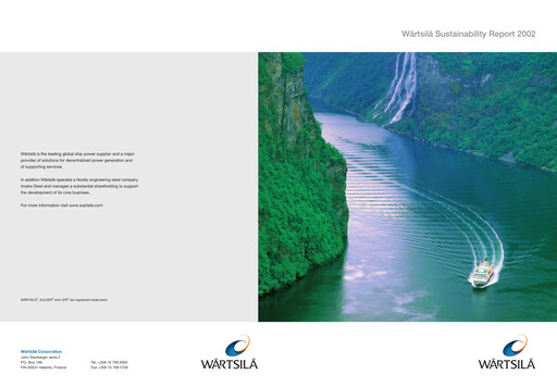Thumbnail Wärtsilä
 Sustainability Report 2002