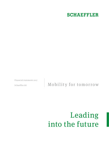 Miniature Schaeffler Bilan financier 2017