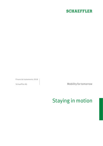 Miniature Schaeffler Bilan financier 2018