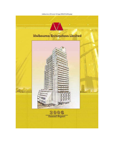 Thumbnail Melbourne Enterprises Annual Report 2006