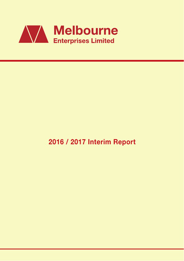 Thumbnail Melbourne Enterprises Half-year Report 2016-2017
