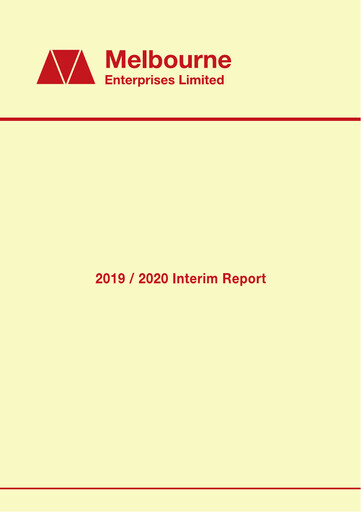 Thumbnail Melbourne Enterprises Half-year Report 2019-2020