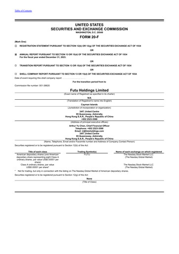 Thumbnail Futu Holdings Annual Report 2023