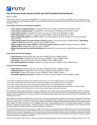 Thumbnail Futu Holdings Financial Report 2019