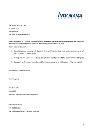 Thumbnail Indorama Ventures
 Quarterly Report 2025-q2